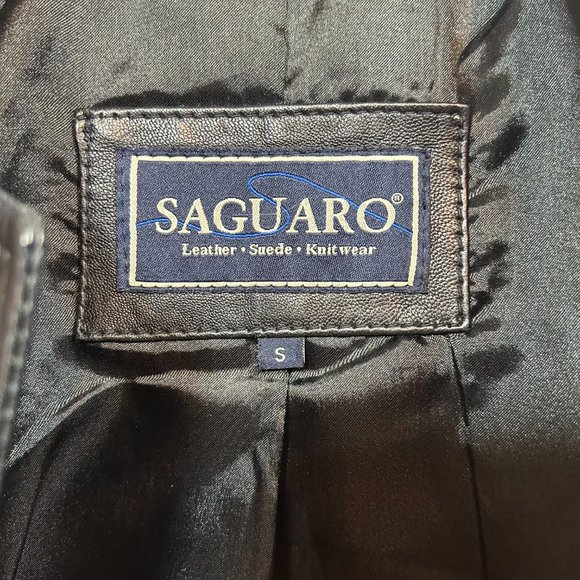 SAGUARO Black Genuine Leather Jacket - Picture 5 of 7